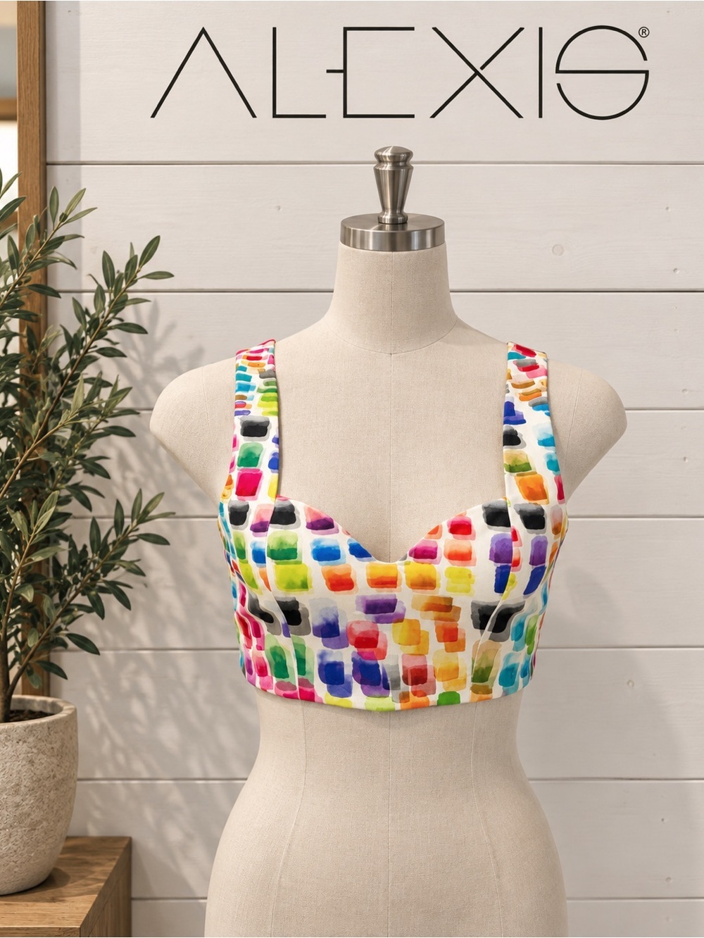 Alexis Designer Crop Top – Multicolour – Size L